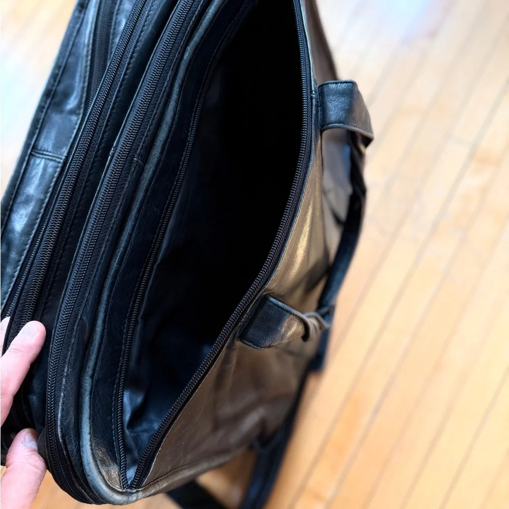 Vintage TUMI Alpha Leather Briefcase Laptop Expandable 9621D3 Messenger Bag
